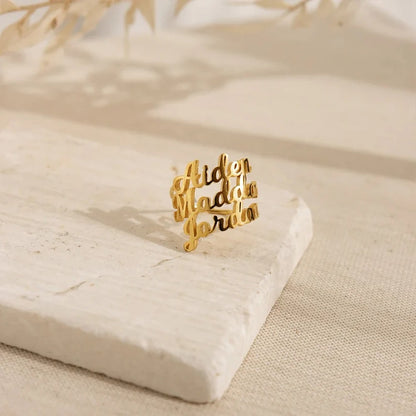 TogetherForever - Personalized Double Name Ring