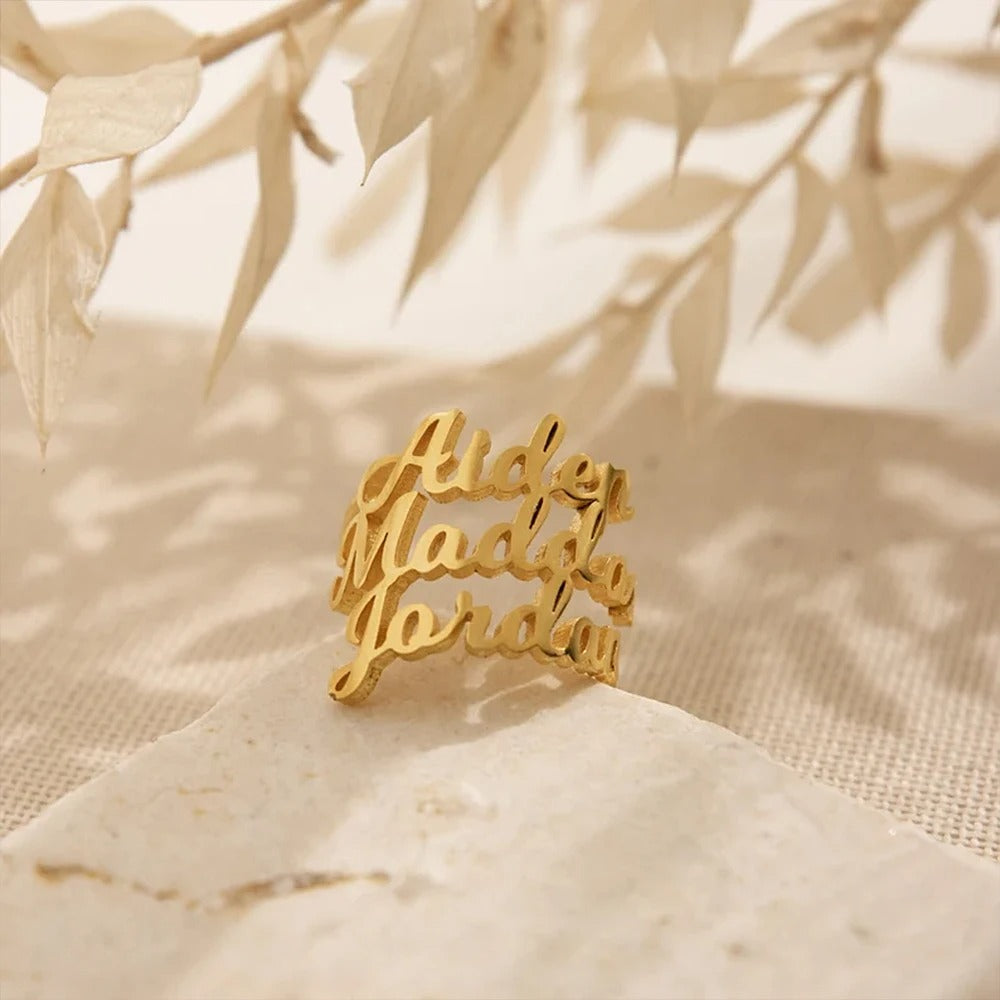 TogetherForever - Personalized Double Name Ring